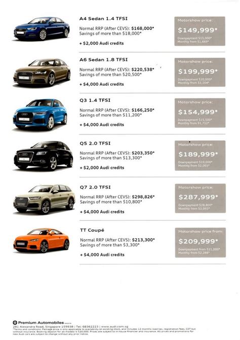 Audi Sedan Models Price List in Philippines 2024 .
